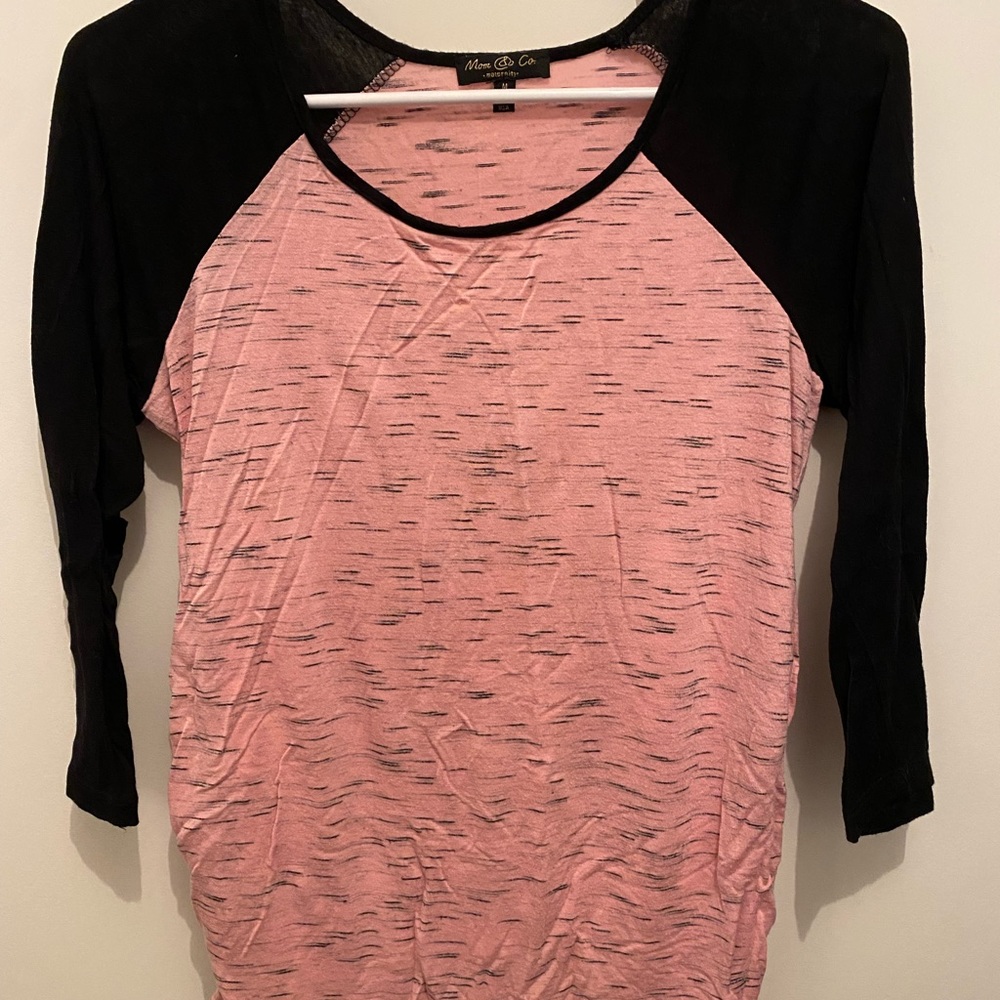 Maternity baseball top